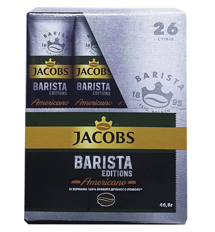 Кава розчинна Jacobs Barista Americano (блок 26 x стік 1,8г)